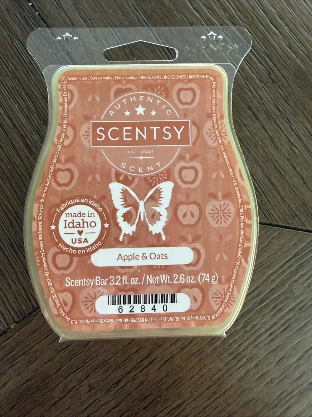 Scentsy Apple & Oats Retired BBMB Wax Bar